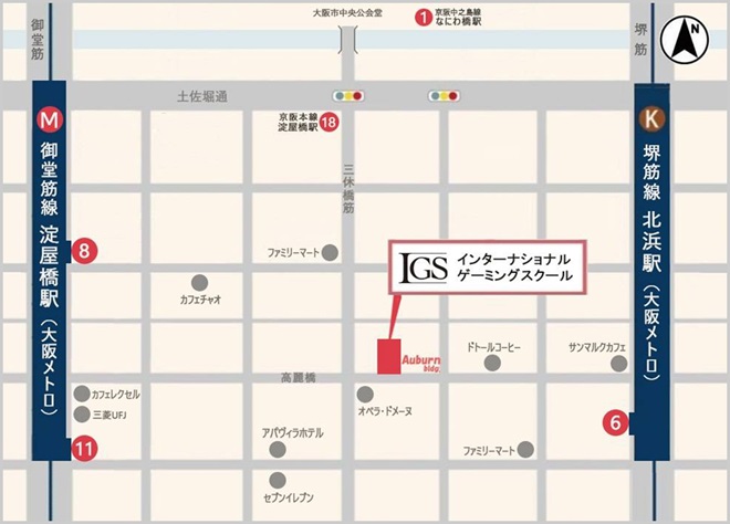 インターナショナル ゲーミング スクール大阪校MAP | IGS カジノスクール（学校） インターナショナル・ゲーミング・スクール　大阪